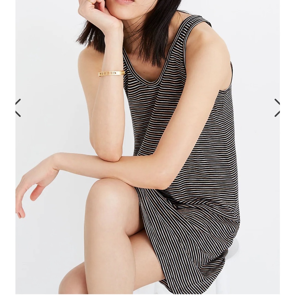 Madewell Striped Scoopneck Knit Dress - Size S